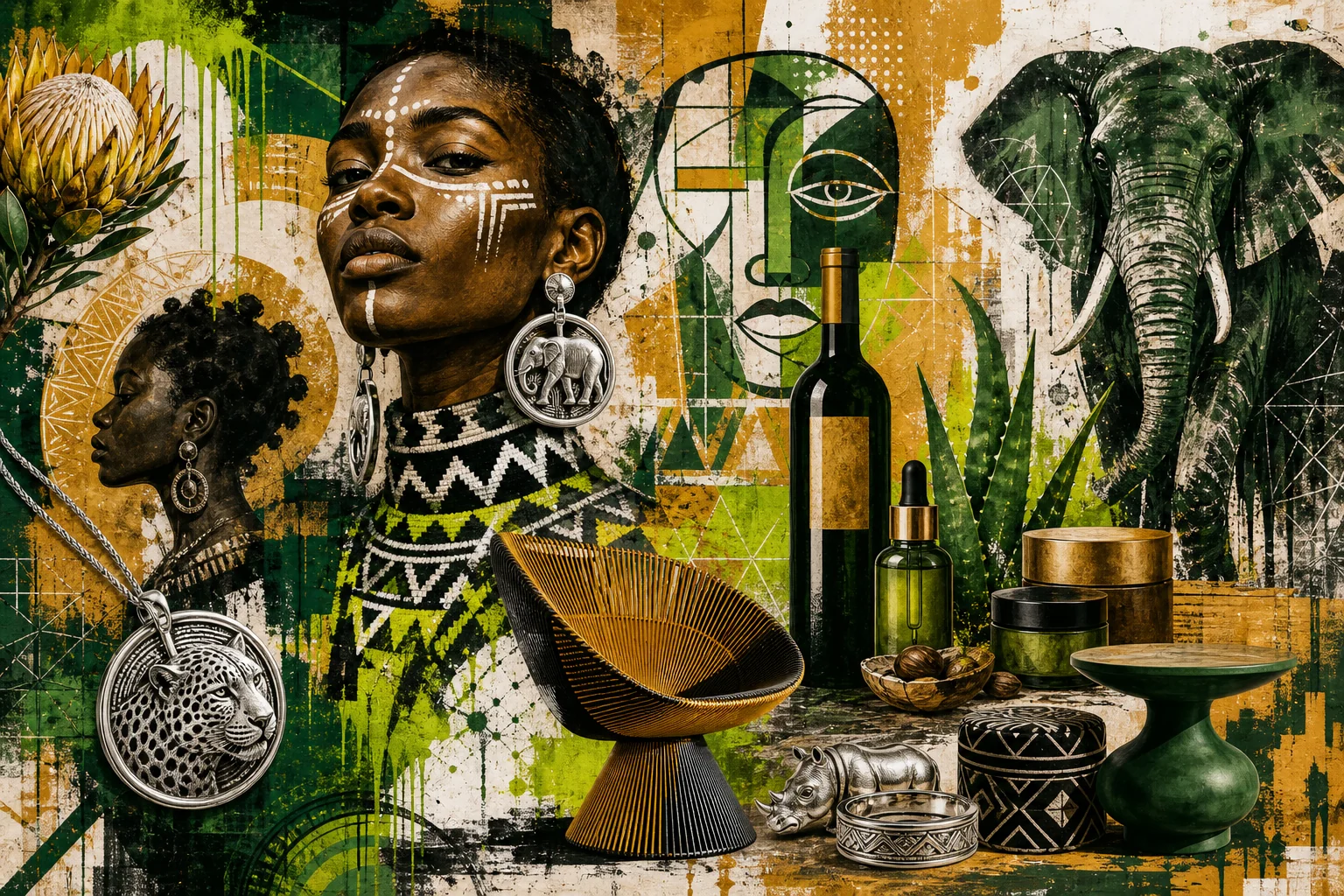 South African luxury brands 2026  -  mixed-media graffiti art