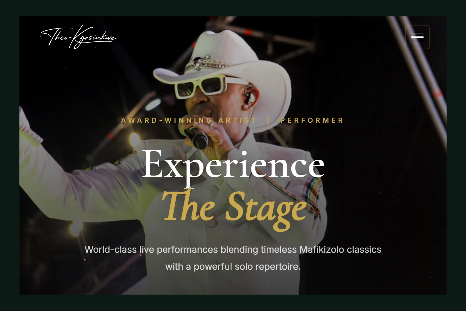 Theo Kgosinkwe personal brand website